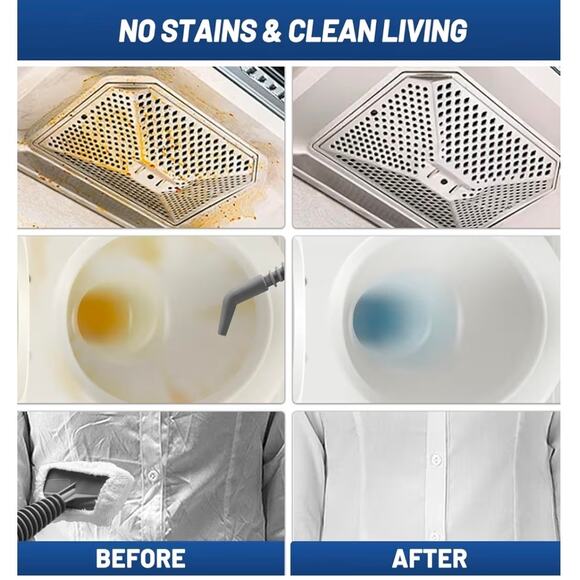 Handheld Steam Cleaner, Pressurized Multi-Surface Steam Shot with 13 Accessories - Picture 5 of 9